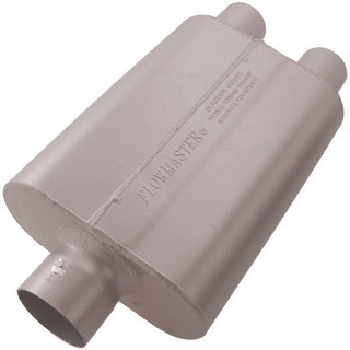 Flowmaster Aluminized 40 Series Delta Muffler 3" Center In/2.5" Dual Out 9430402