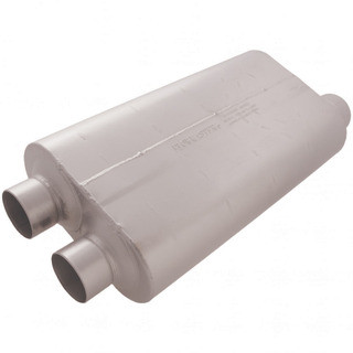 Flowmaster Aluminized 50 Series Big Block Muffler 3" Dual In/3.5 Offset Out 530513
