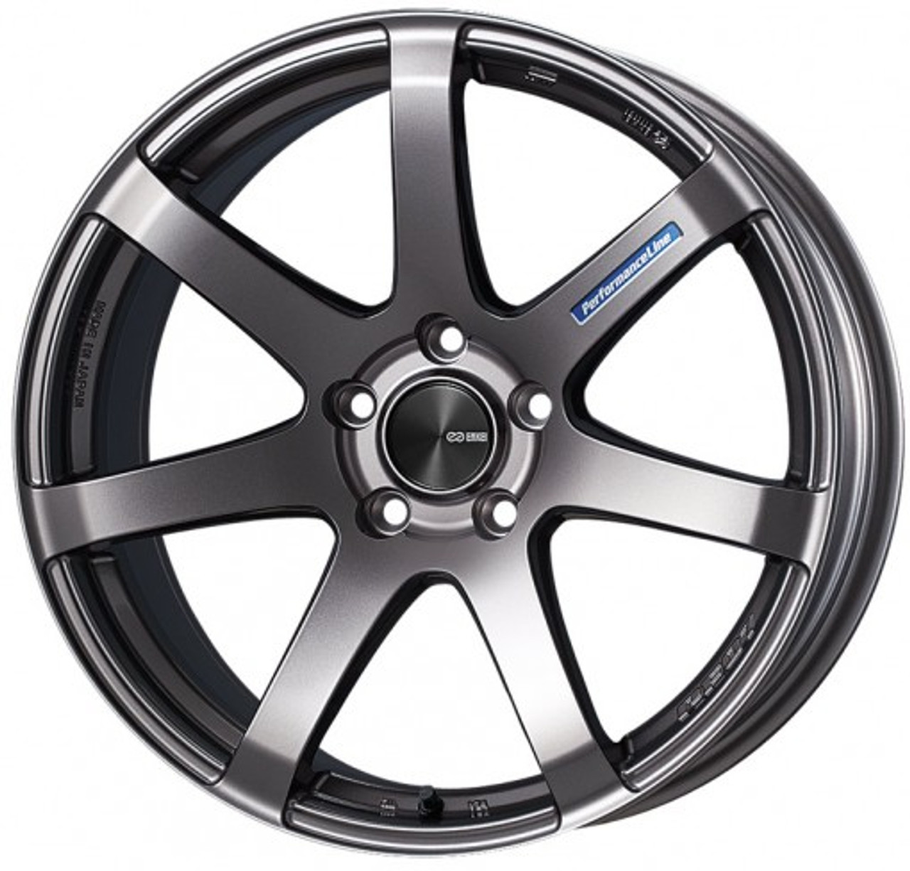 Enkei 18x8 PF07 Wheel 5x100 BC 45 ET Dark Silver 490-880-8045DS