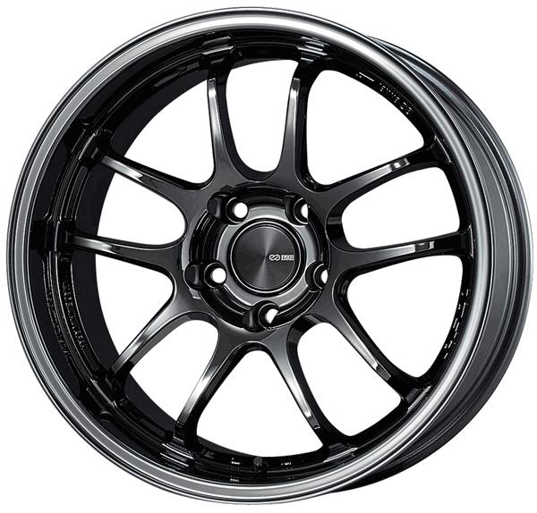 Enkei 18x9.5 PF01EVO Wheel R-Face 5x114.3 BC 22 ET SBK Finish 489-895-6522SBK