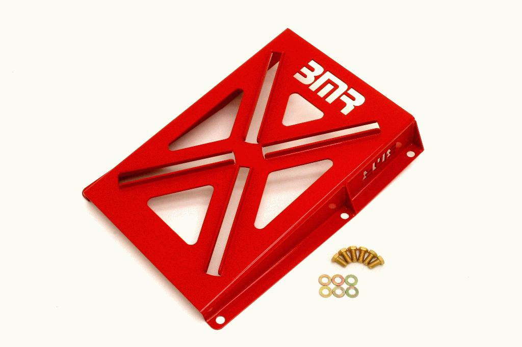BMR Driveshaft Tunnel Brace - Steel - Red (1967 - 1969 F-Body Convertible) DTB003R