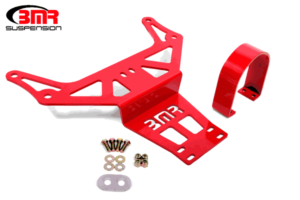 BMR Driveshaft Safety Loop - Front - Red (2015 - 2023 Challenger / 2006 - 2023 Charger Hellcat / Demon Auto) DSL111R