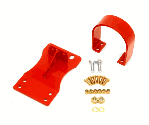 BMR Driveshaft Safety Loop - Front - Red (2010 - 2015 Camaro V8 Auto) DSL015R