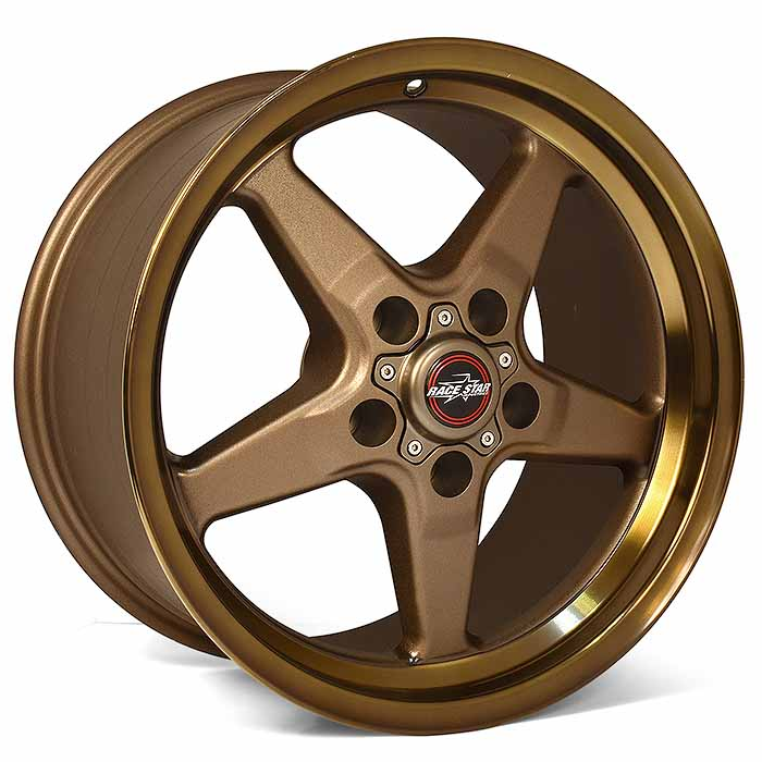 Race Star 92 Drag Star 17x10.5 Bracket Racer Wheel - 5x120 BC 7.0 BS - Bronze (GM) 92-705253BZ