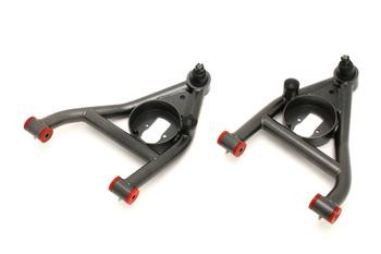 BMR A-Arms - Lower - DOM - Non-Adjustable - Polyurethane Bushings - Rear Bump Stop - Black (1967 - 1969 F-Body / 1968 - 1974 X-Body) AA009H