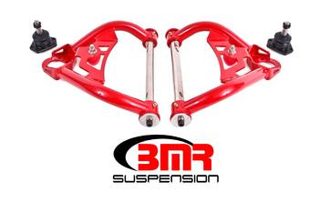 BMR A-Arms - Upper - DOM - Non-Adjustable - Polyurethane Bushings - Stock Spindles - Red (1964 - 1972 A-Body) AA017R