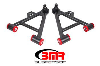 BMR A-Arms - Lower - Coilover - Non-Adjustable - Polyurethane - Standard Ball Joint - Black (1979 - 1993 Mustang) AA035H