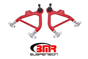 BMR A-Arms - Lower - Coilover - Adjustable - Rod End - Tall Ball Joint - Red (1979 - 1993 Mustang) AA039R