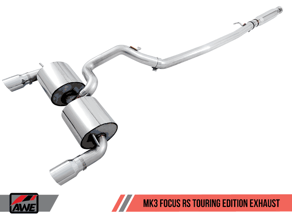 AWE Catback Exhaust Touring Non-Resonated Chrome (16-18 Focus RS Manual) 3015-32088