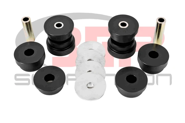 BMR Rear Cradle Bushing Kit - Solid Delrin - Black (2015 - 2026 Mustang) BK048