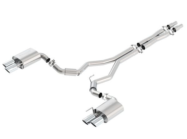 Borla Catback Exhaust System - S-Type - Polished Tips (2018 - 2023 Mustang GT w/o Active Valves) 140745