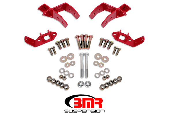 BMR Rear Coilover Conversion Kit - Non-Adjustable Shock Mount w/o Control Arm Bracket - Black (1978 - 1987 G-Body) CCK461H