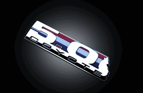 Classic Design Concepts Side Emblems - 5.0 Coyote - Chrome - Pair (2011 - 2017 Mustang) 1111-3000-01