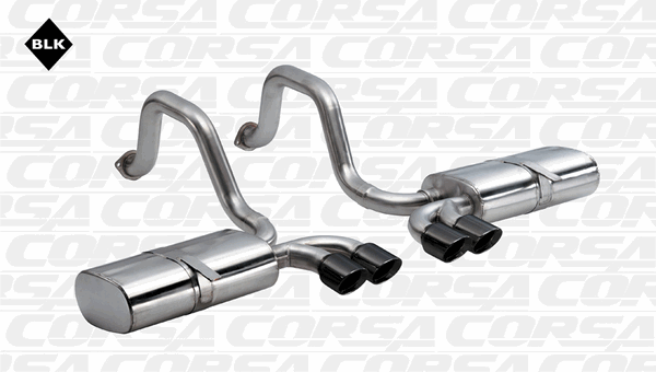 Corsa 2.5" Axle-Back Exhaust Sport Black (97-04 Corvette C5/C5 Z06) 14111BLK