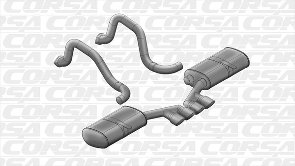 Corsa 2.5" Axle-Back Exhaust Sport Polished (97-04 Corvette C5/C5 Z06) 14139