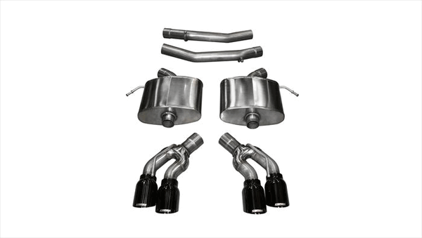 Corsa 2.75" Axle-Back Dual Rear Exit Twin 4.0" Sport Black Tips (16-17 CTS-V) 14357BLK