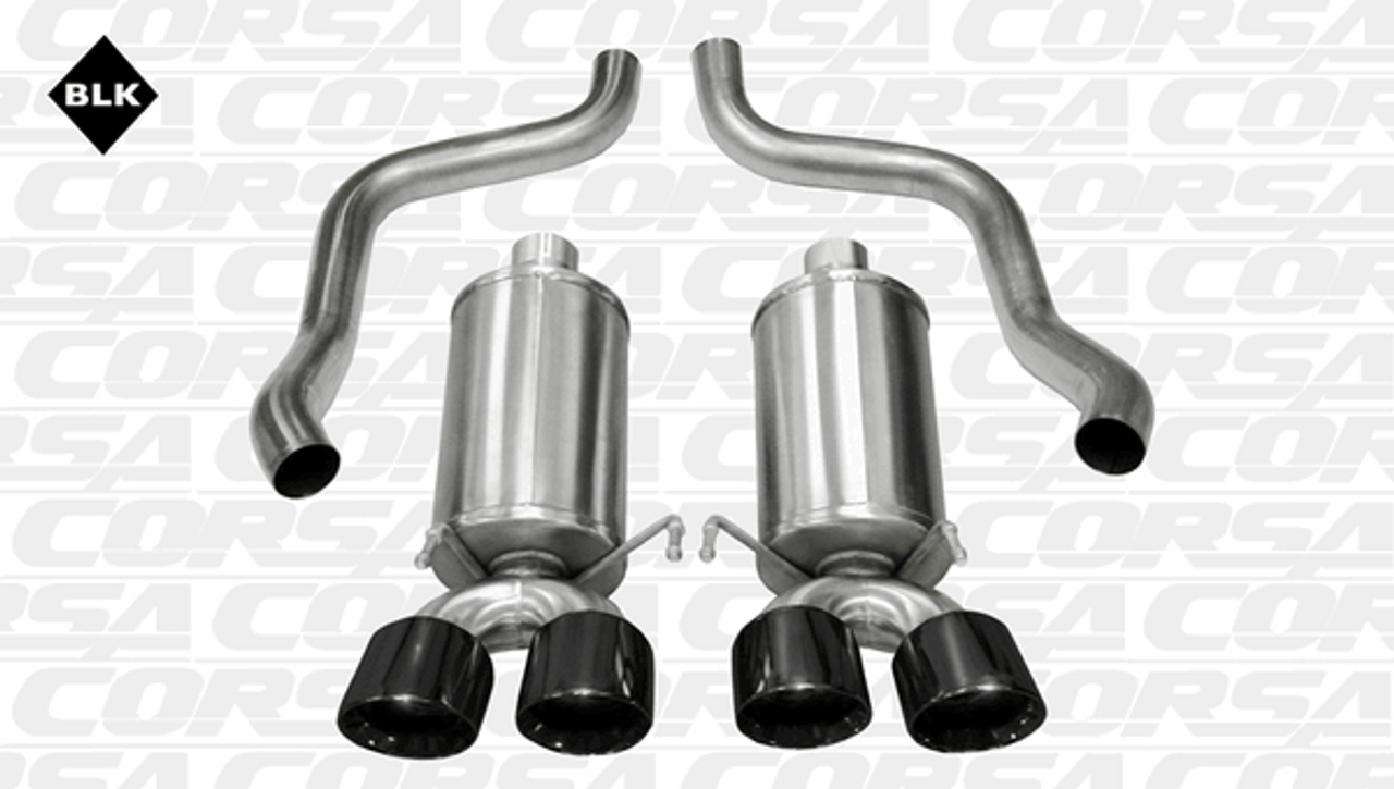 Corsa 2.5" Axle-Back Exhaust Xtreme Black (09-13 Corvette C6) 14470BLK