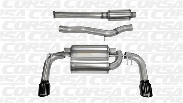 Corsa 3" Catback Exhaust Sport Black (08-15 Lancer Evo) 14858BLK