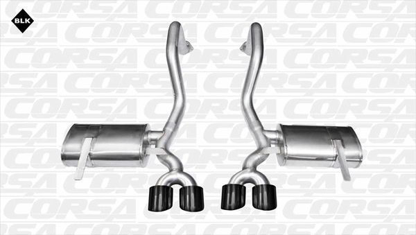 Corsa 2.5" Axle-Back Exhaust Xtreme Black (97-04 Corvette C5/C5 Z06) 14961BLK