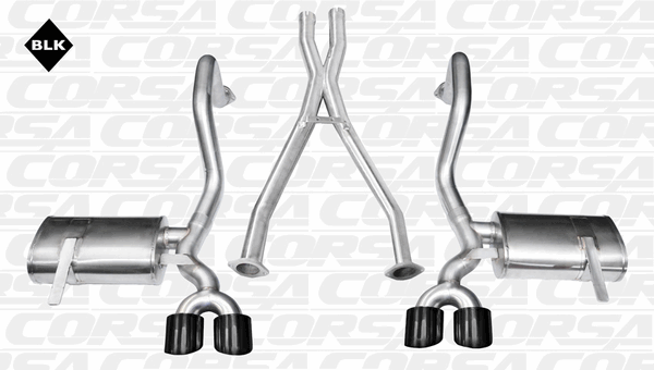Corsa 2.5" Cat-Back w/X-Pipe Xtreme Black (97-04 Corvette C5/C5 Z06) 14962BLK