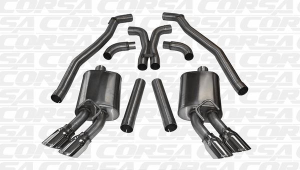 Corsa 3" Cat-Back w/X-Pipe Sport Polished (12-15 Camaro ZL1 Coupe) 14971