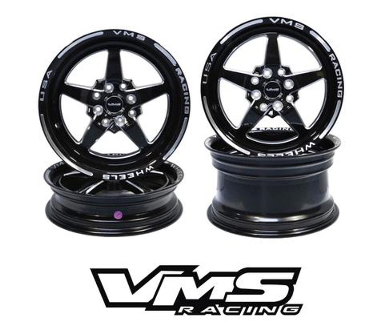 Vms Front Rear Street Drag Wheel Set 05 Mustang Beefcake Racing