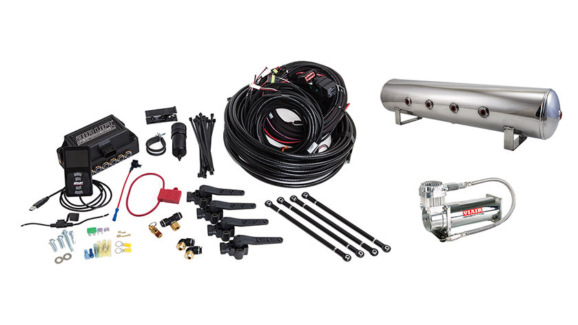 Air Lift Performance 3H (3/8 inch Air Line, 4 Gallon 7-port Polished Tank, Viair 444c Compressor) 27799