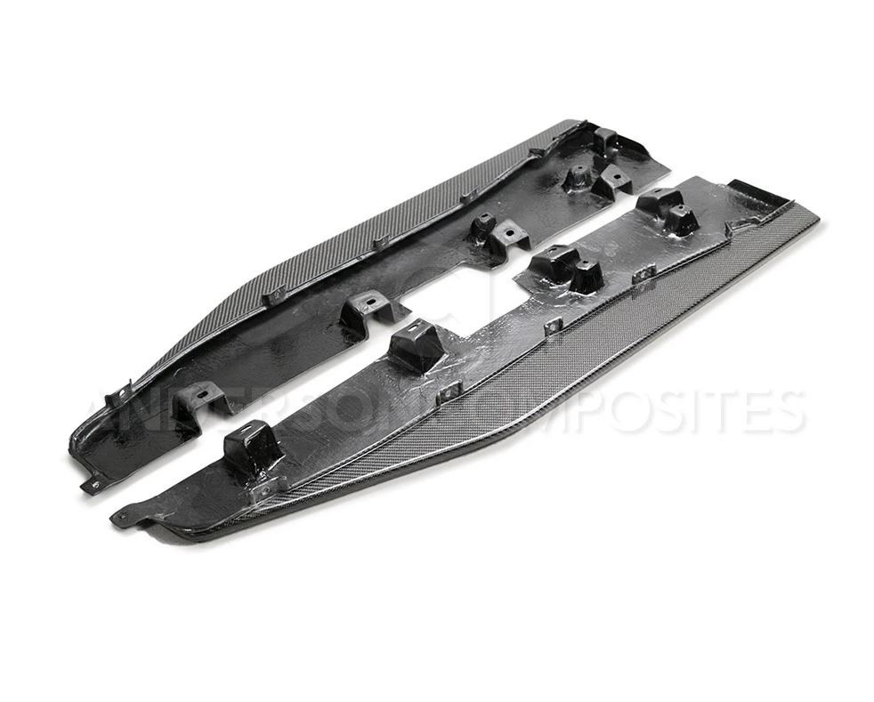 Anderson Composites Carbon Fiber Side Splitter Extensions (2020 - 2022 Shelby GT500) AC-SX20FDMU500
