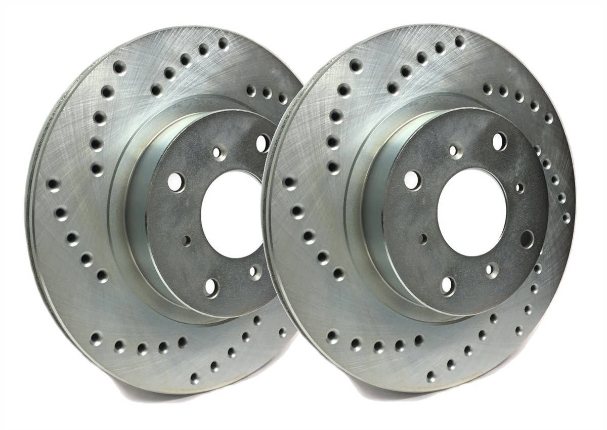 SP Performance Cross Drilled 281.7mm Dia. Solid Rotor w/Silver Zinc Plating (HONDA S2000) - C19-271-P