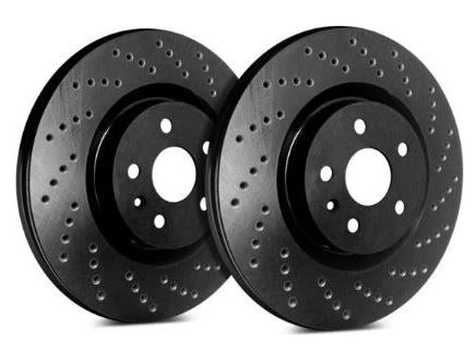 SP Performance Cross Drilled 345mm Dia. Vented Rotor w/Black Zinc Plating (MERCEDES-BENZ C32 AMG) - C28-338-BP