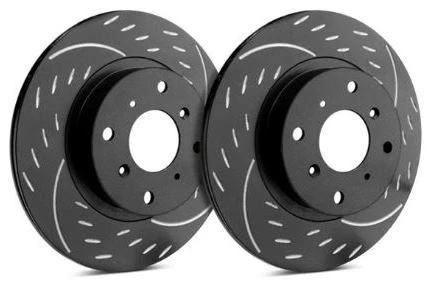 SP Performance Diamond Slot 300mm Vented Rotor w/Black Zinc Plating (BMW 323I) - D06-4424-BP