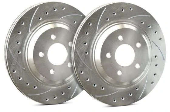 SP Performance Drilled And Slotted 312mm Vented Rotor w/Silver Zinc Plating (AUDI A4) - F01-215-P