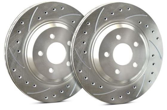 SP Performance Drilled And Slotted 266mm Dia. Vented Rotor w/Silver Zinc Plating (SUBARU LEGACY) - F47-1764-P