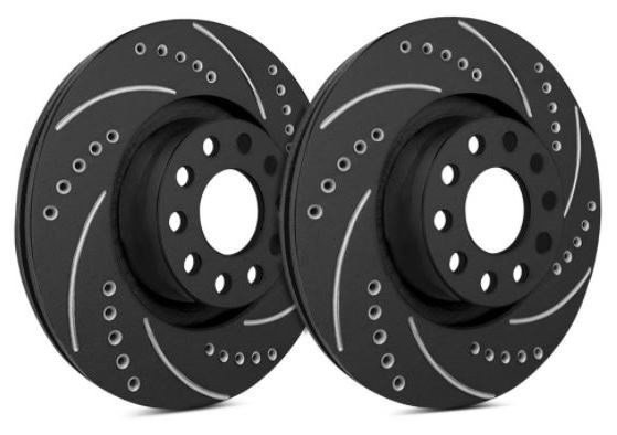 SP Performance Drilled And Slotted 294.9mm Vented Rotor w/Black Zinc Plating (CHEVY K1500) - F55-68-BP