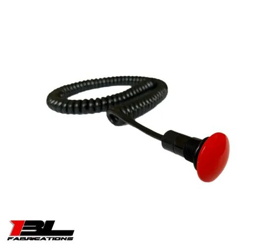 BL Fabrications Momentary Push Button w/Spiral Cord Large Mushroom Style