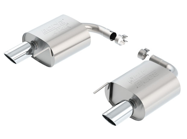 Borla Axle-Back Exhaust System - ATAK - Polished Tips (2015 - 2023 Mustang Ecoboost / 2015 - 2017 Mustang V6 - Convertible) 11939