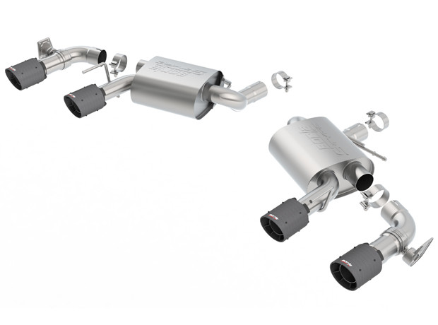 Borla Axle Back Exhaust - S-Type - Carbon Fiber w/Black Accents(16-20 Camaro SS w/Dual Mode) 11924CFBA