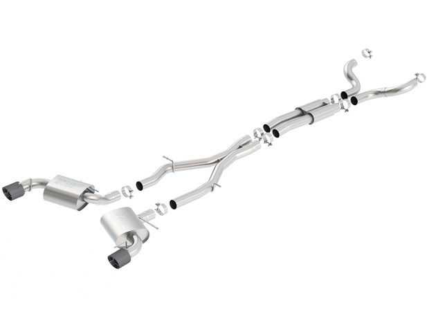 Borla Cat Back Exhaust - S-Type - Carbon Fiber (2016 - 2024 Camaro SS w/Single Tips) 140689CF
