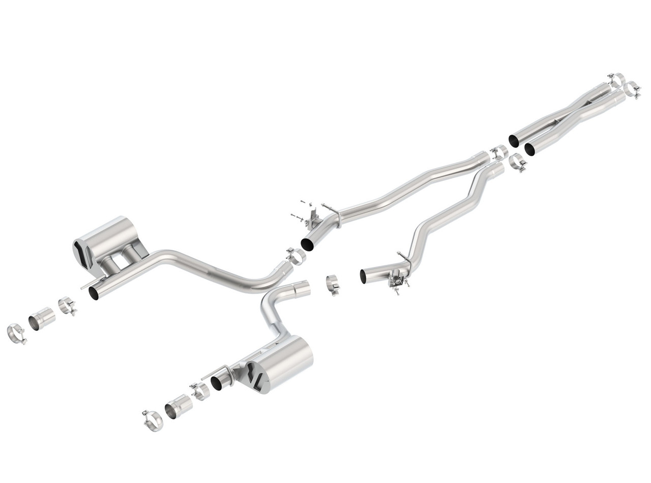 Borla Cat Back Exhaust - ATAK - Polished (2015 - 2023 Challenger SRT 392 / 2015 - 2023 Challenger Scat) 140678