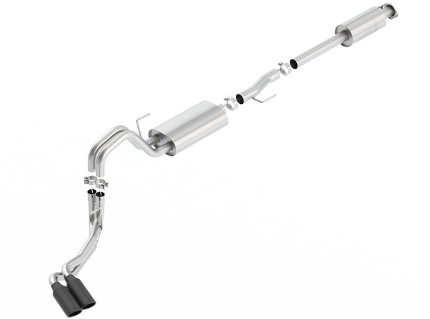 Borla Cat Back Exhaust - S-Type - Black Chrome (2015 - 2020 F-150) 140618BC