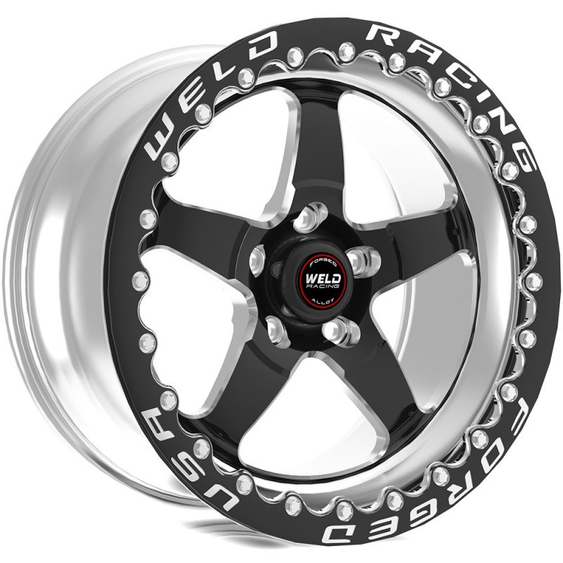 Weld 17x10 S71 Beadlock Black Center Rear Wheel (2015-2020 Mustang