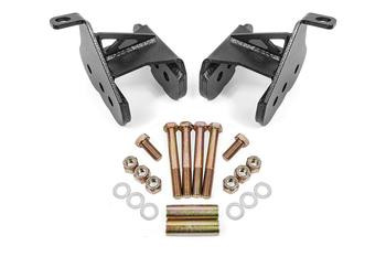 BMR Control Arm Relocation Brackets - Bolt On - Black (1964 - 1972 A Body) CAB400H