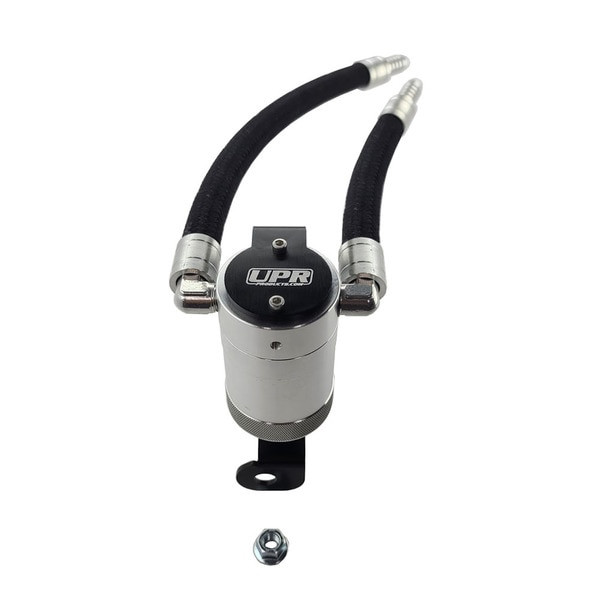 UPR Products Passenger Side Oil Catch Can Separator Plug N Play Silver (2011 - 2023 Dodge Hemi 5.7) 5049-180