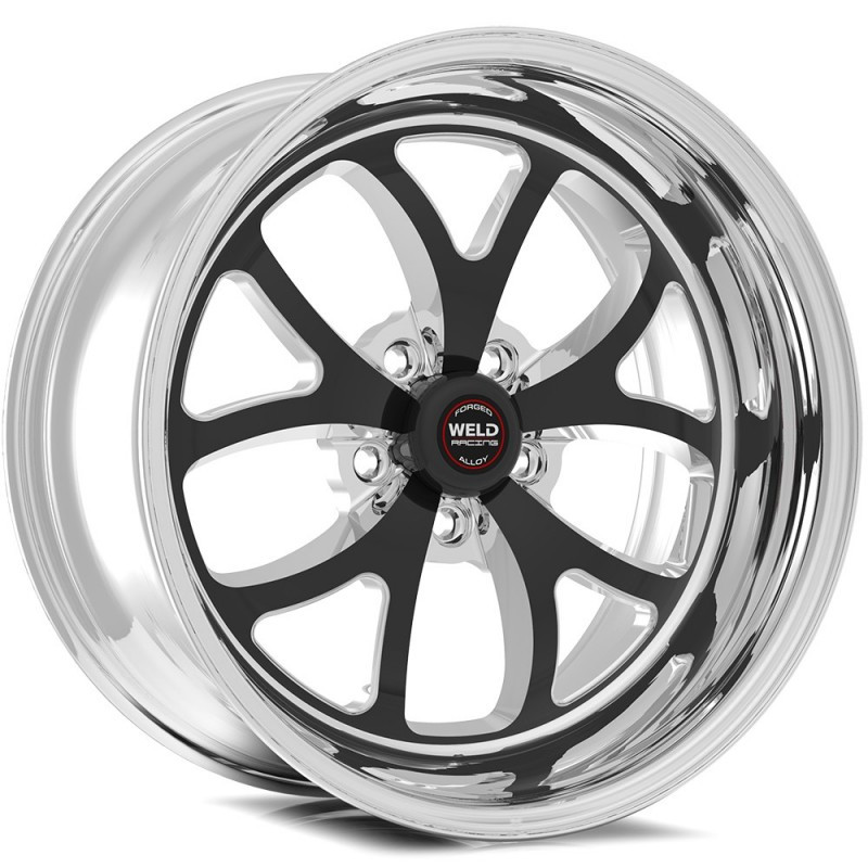 Weld 17x8 S76 Black Center Front/Rear Wheel (1967-1969 Camaro