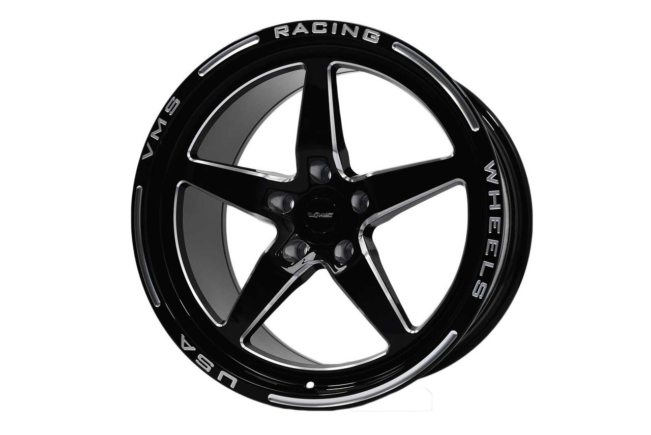 VMS 18x9.5 Front OR Rear V-Star Street Drag Race Wheel (2006+