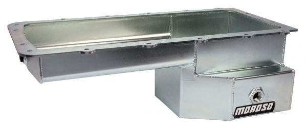 Moroso Oil Pan Road Race Baffled Rear T-Sump Steel (Ford 5.0