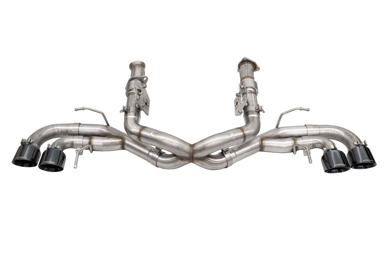 Corsa Xtreme 3" Cat Back Exhaust w/ 4.5" Quad Black Tips (2020-2021 Corvette C8)