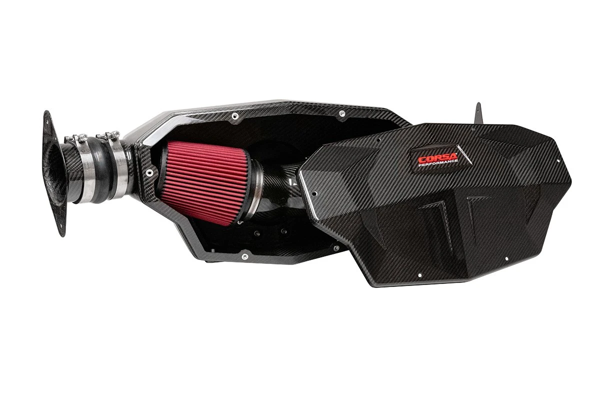 Corsa Black / Carbon Fiber Air Intake - Drytech (2020 - 2026 Corvette C8) 44003D