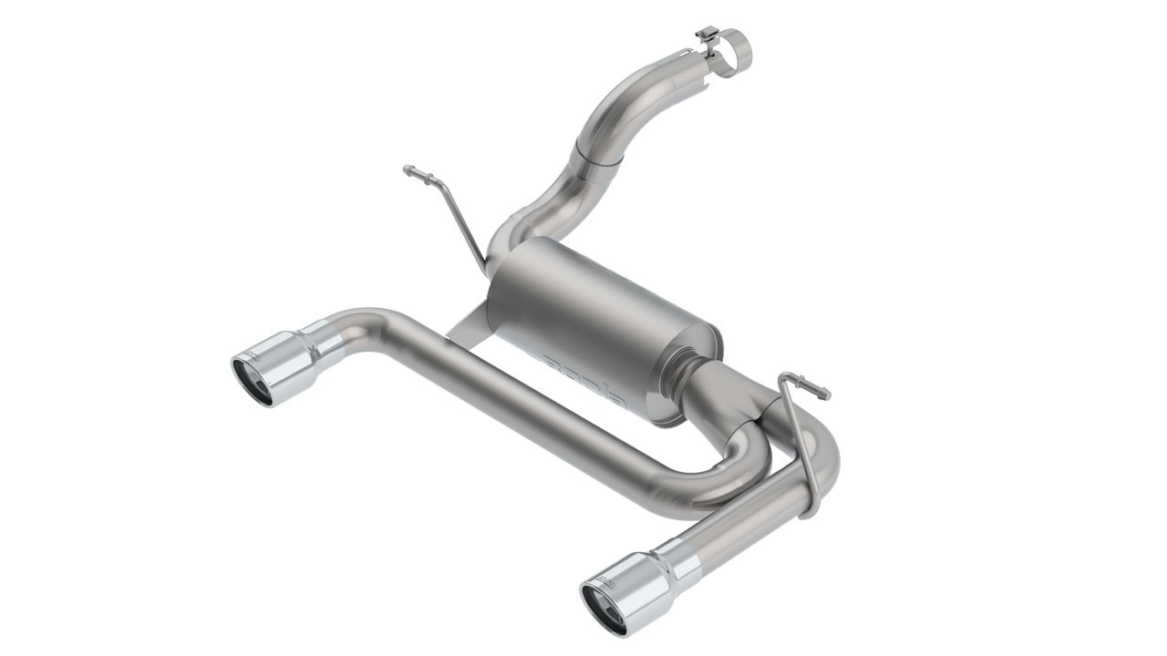 Borla Axle-Back Exhaust System - ATAK - Polished Tips (2018-2021 Wrangler JL 3.6L V6) 11957