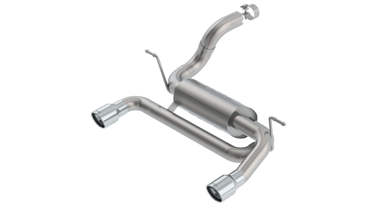 Borla Axle-Back Exhaust System - ATAK - Polished Tips (2018 - 2021 Wrangler JL 2.0L) 11964